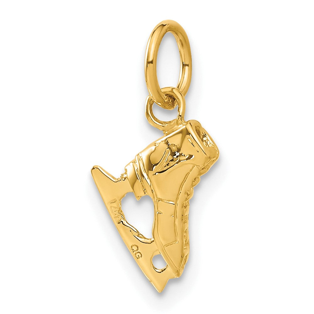 14K 3D Ice Skate Charm