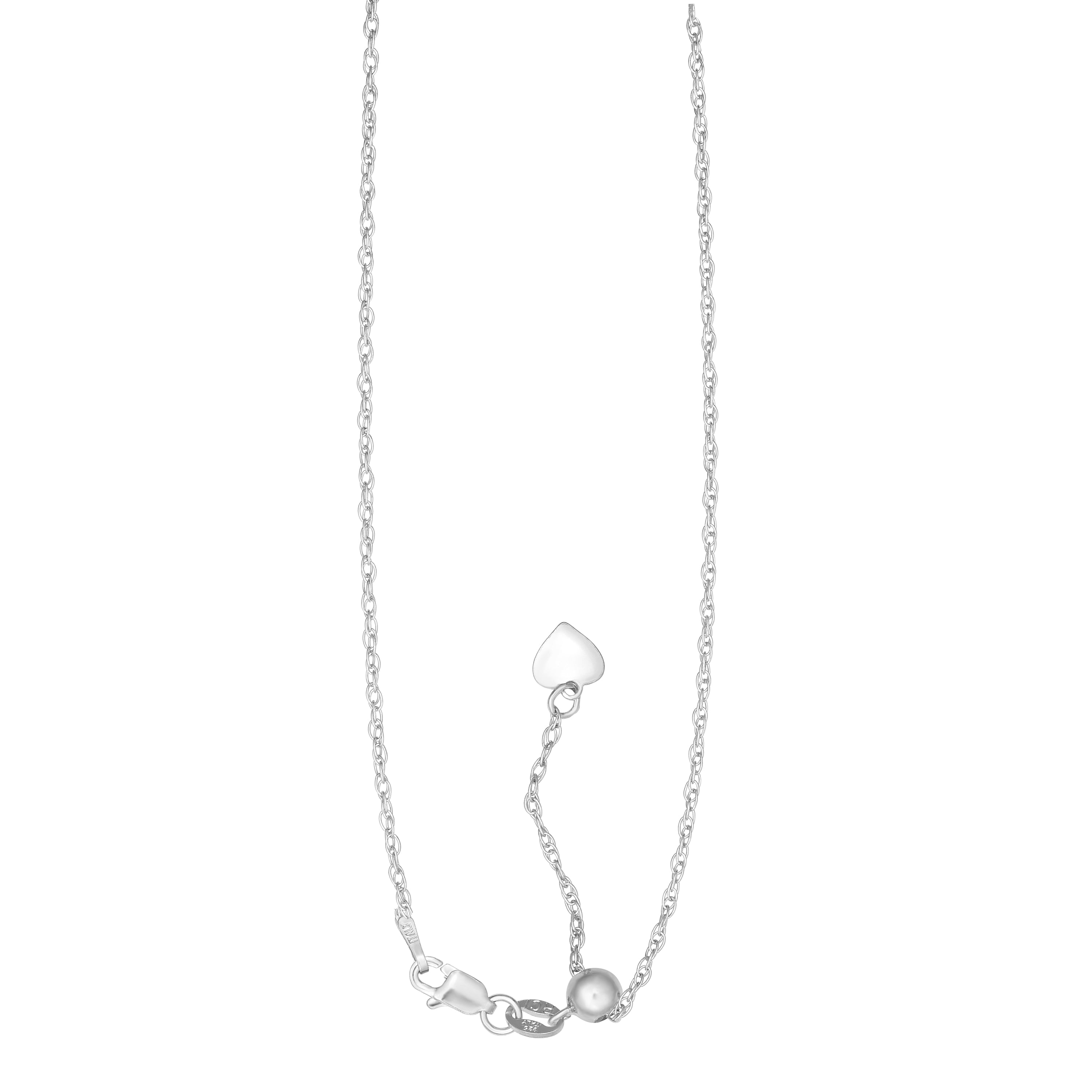 Sterling Silver 1.5mm Adjustable Loose Rope 22" Chain with Lobster Clasp
