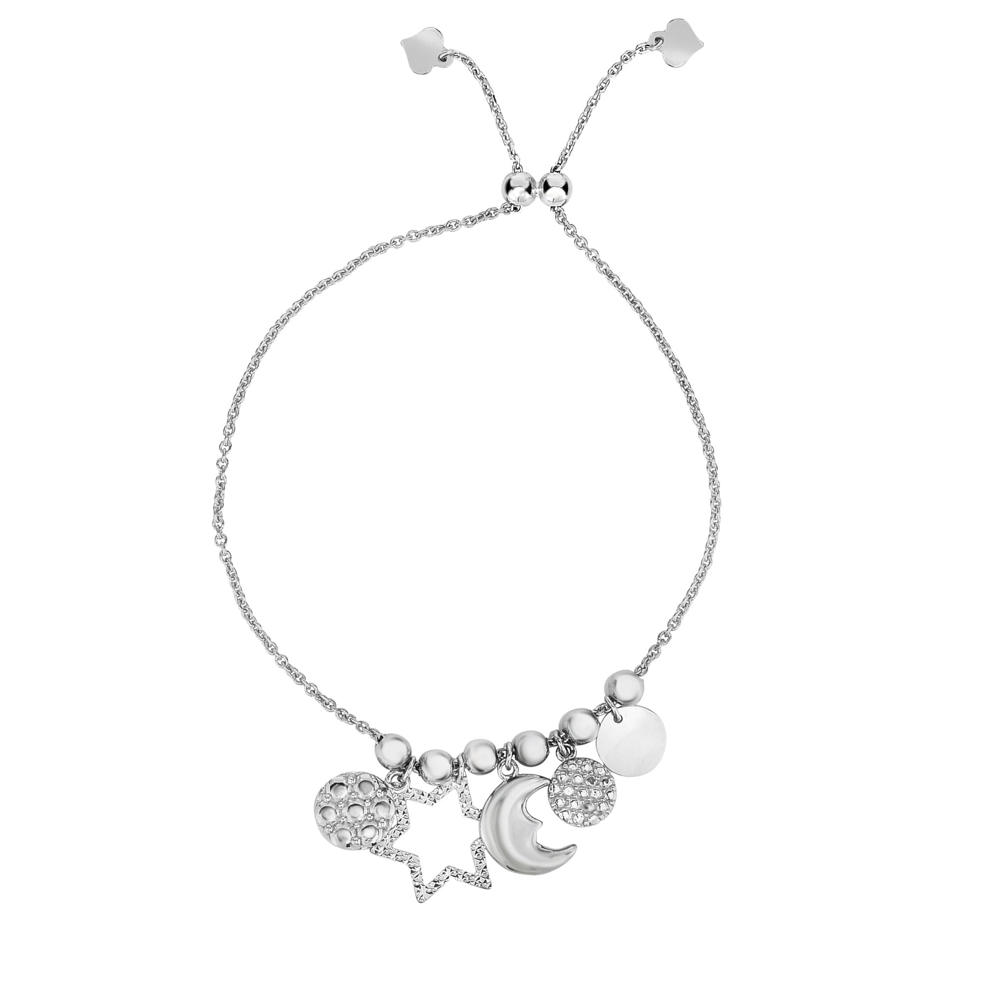 Sterling Silver 9.25" Celestial Friendship Bracelet