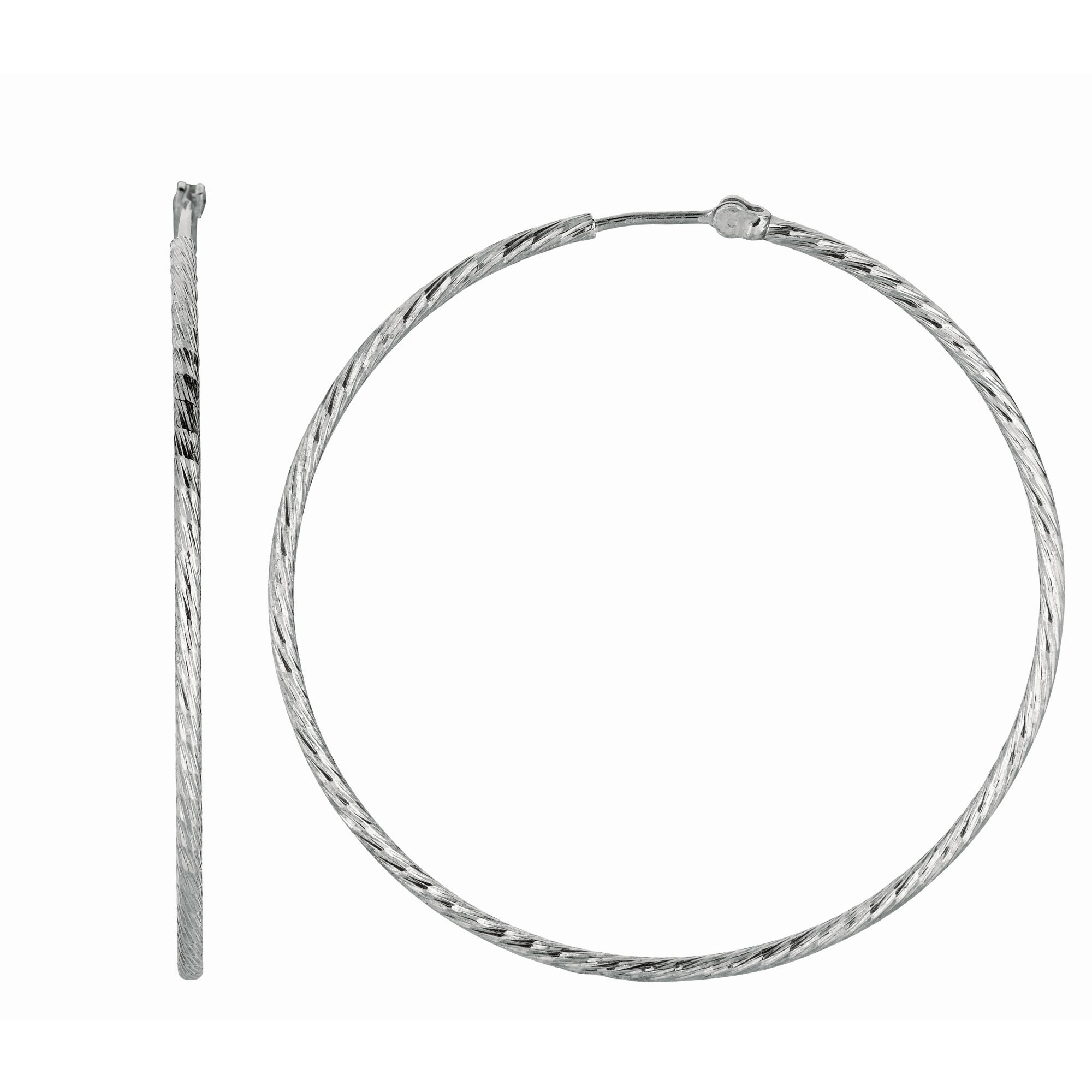 Sterling Silver 1.5X4.5Mm Endless Hoop Earring