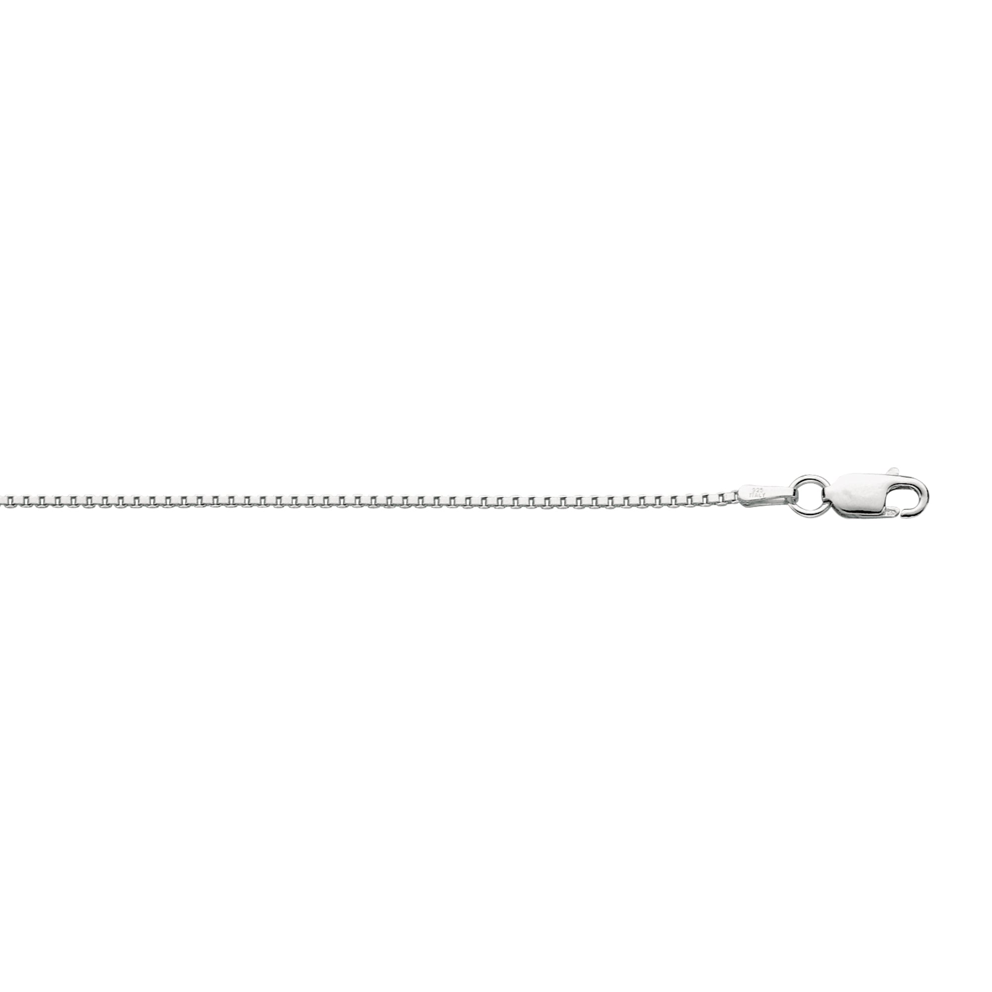 Sterling Silver 1.3mm Classic Box 30" Chain with Lobster Clasp