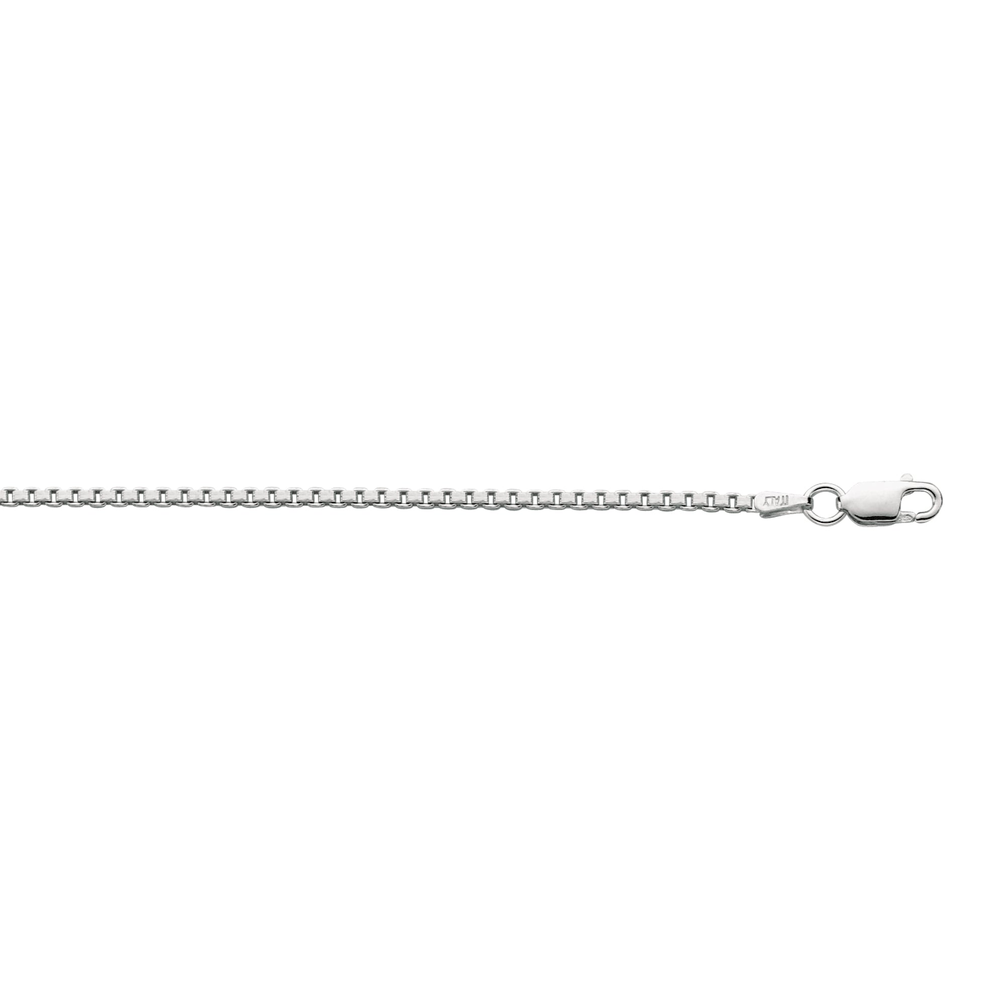 Sterling Silver 1.8mm Classic Box 30" Chain with Lobster Clasp
