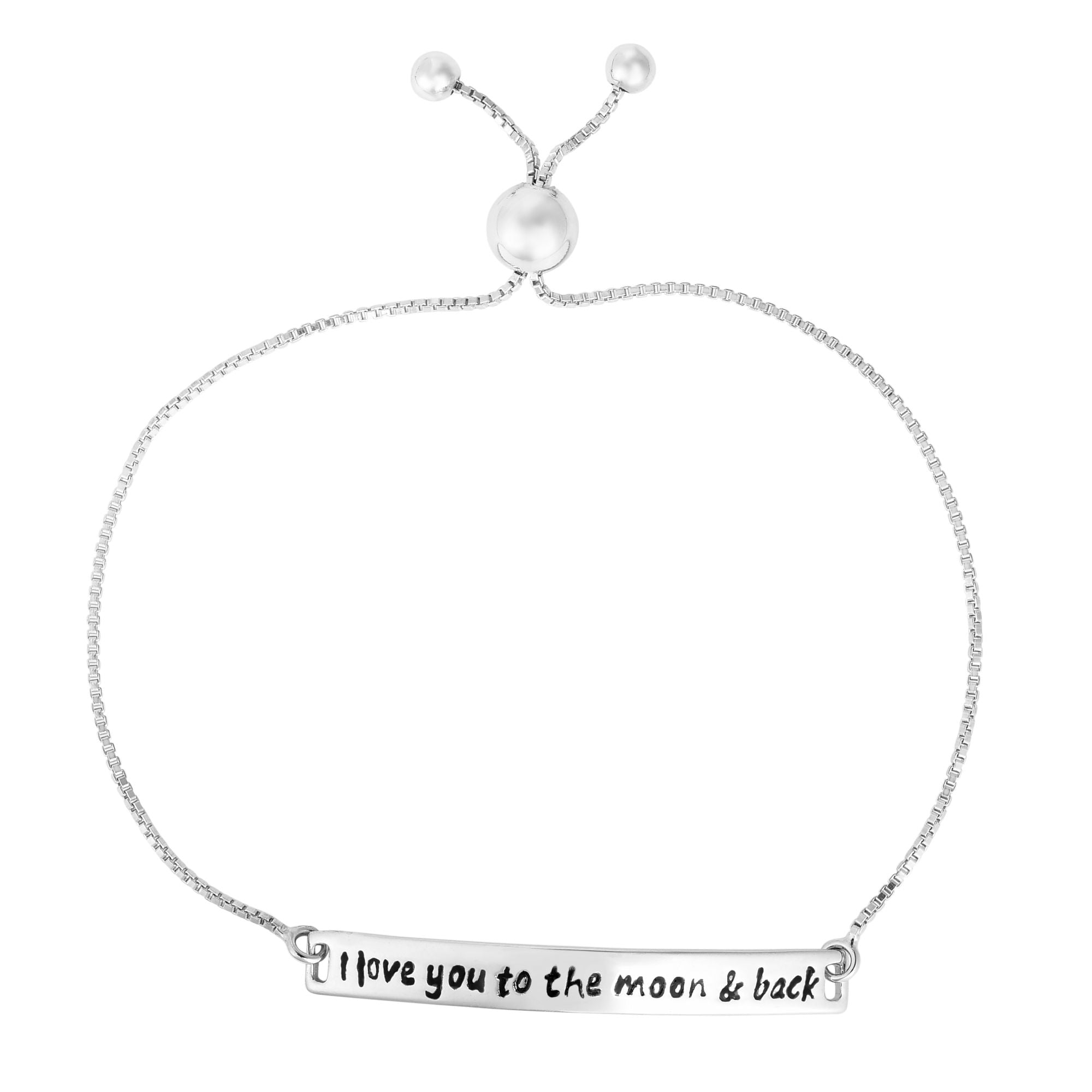 Sterling Silver 9.25" Bar Friendship Bracelet