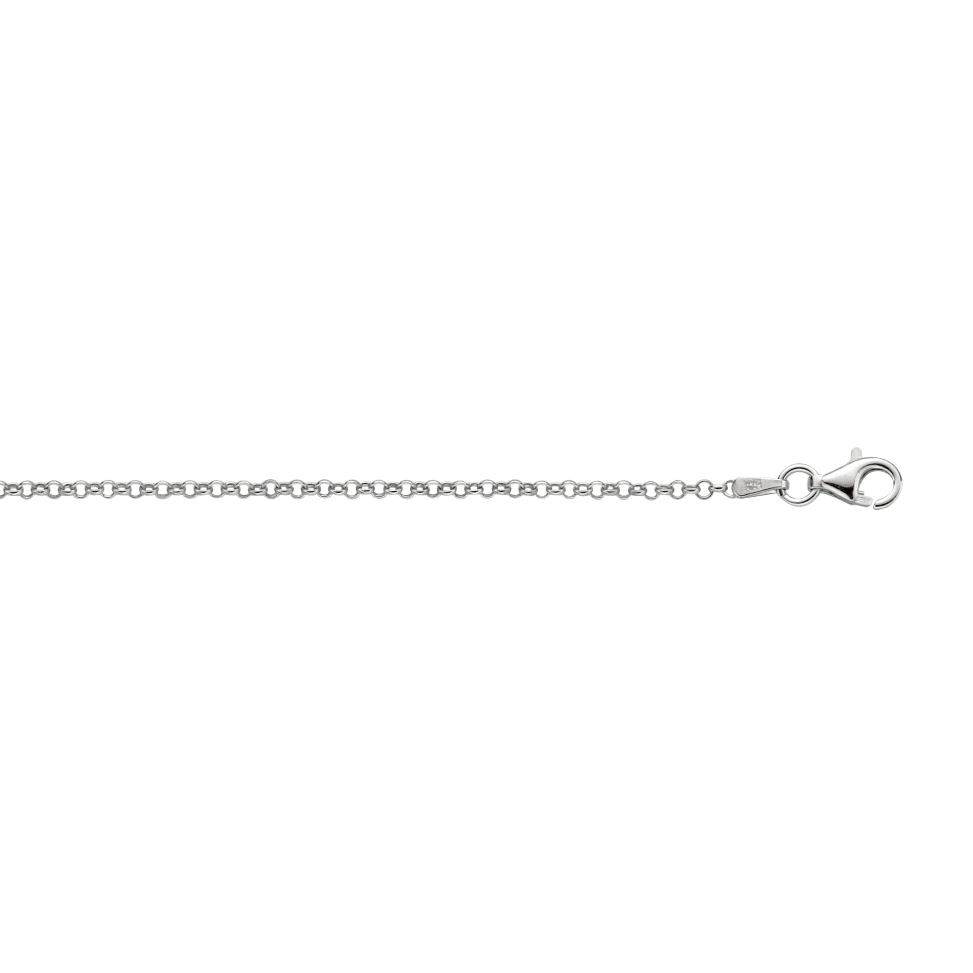 Silver 2mm Rolo 24" Chain with Lobster Lock