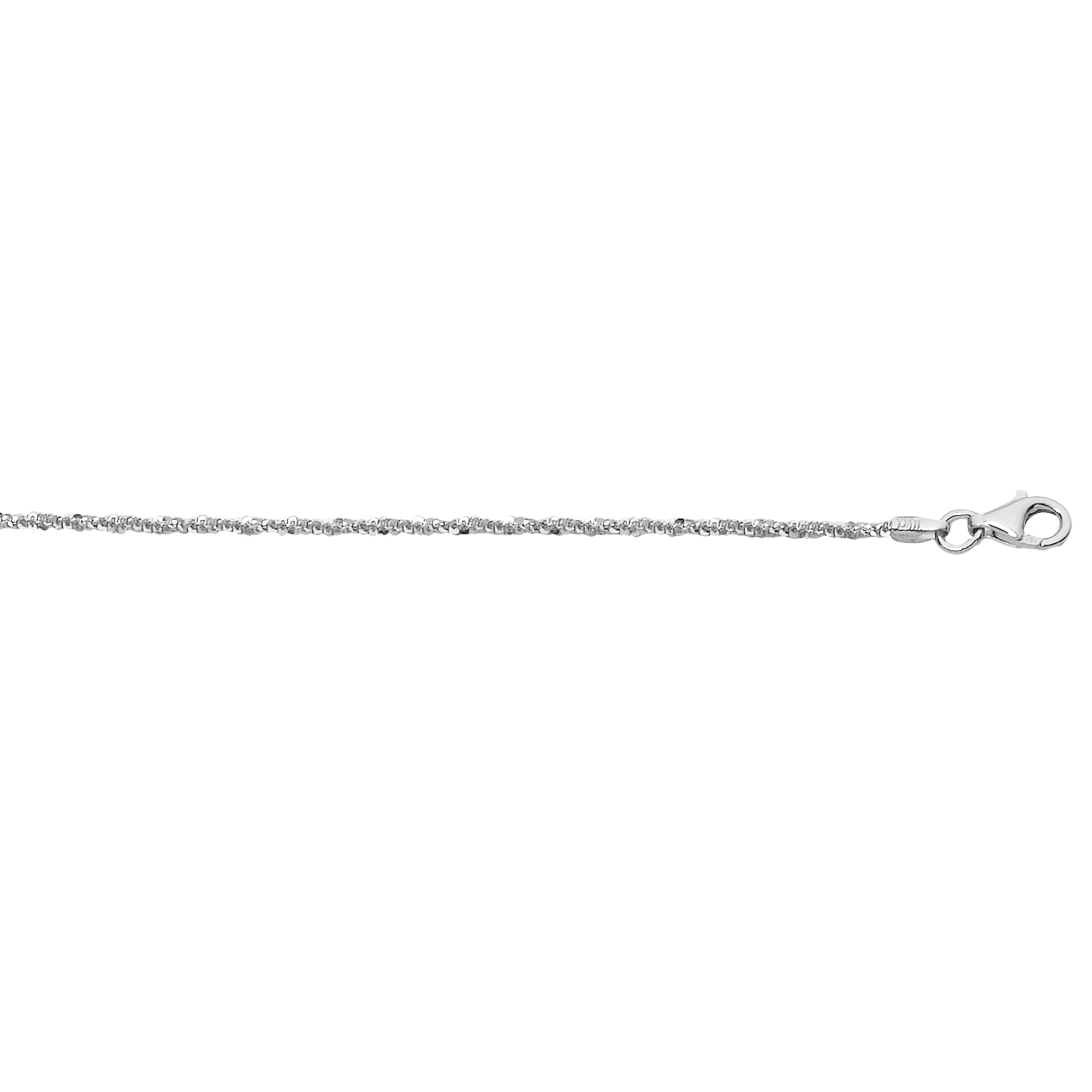 Silver 1.6mm Sparkle 24" Chain with Lobster Lock