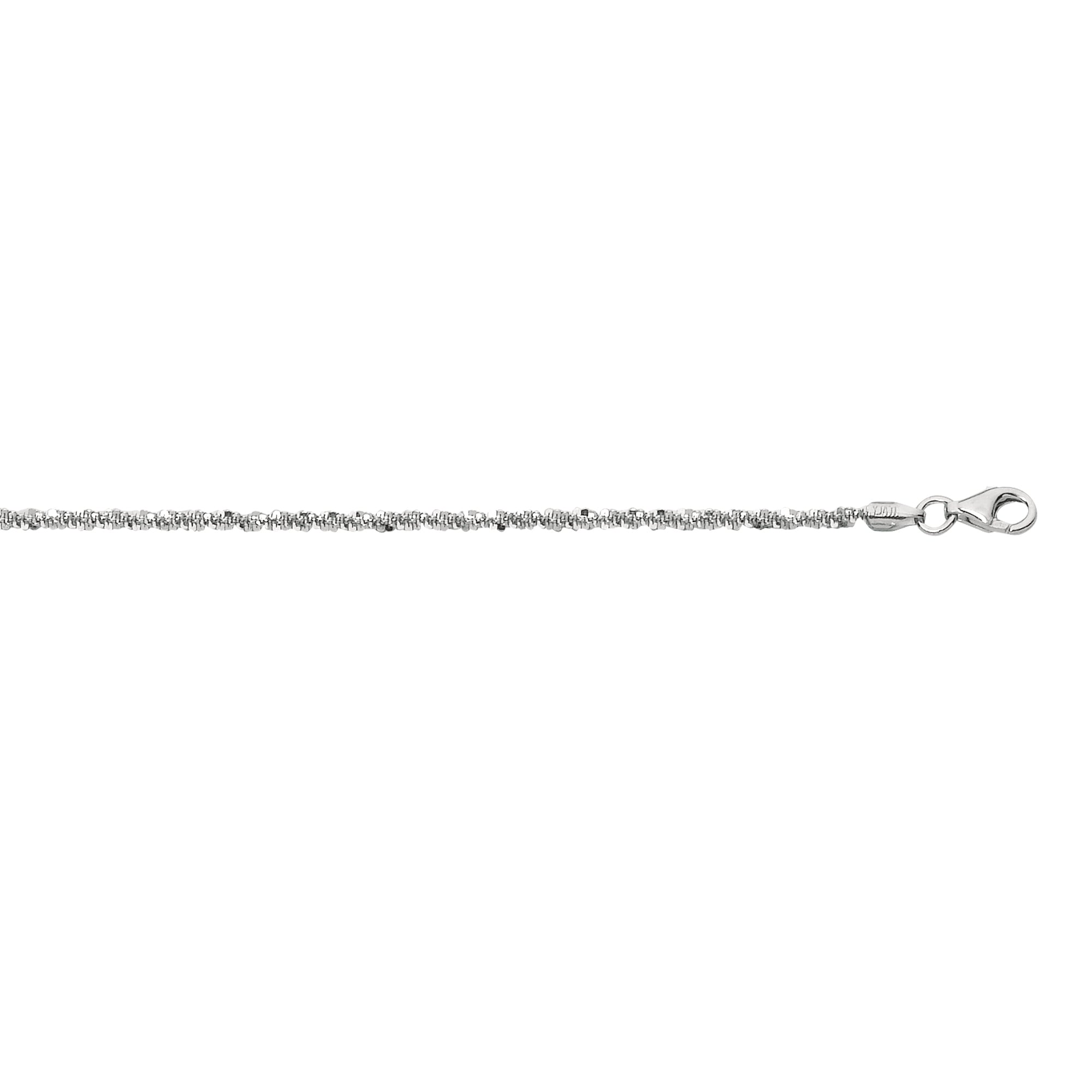 Sterling Silver 2.2mm Sparkle 24" Chain with Lobster Clasp