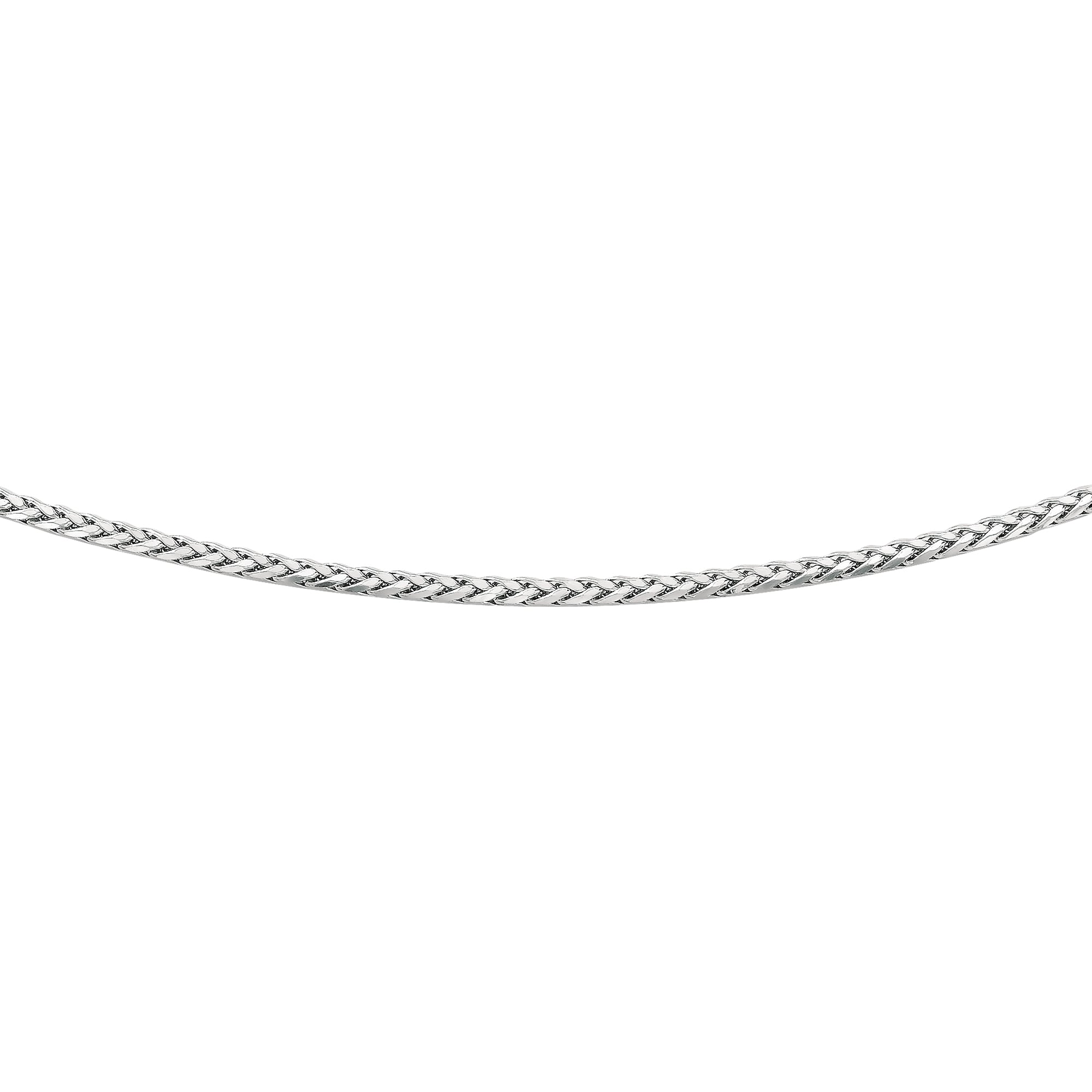 Silver 3.2mm Semi-Solid Wheat 24" Chain with Lobster Lock