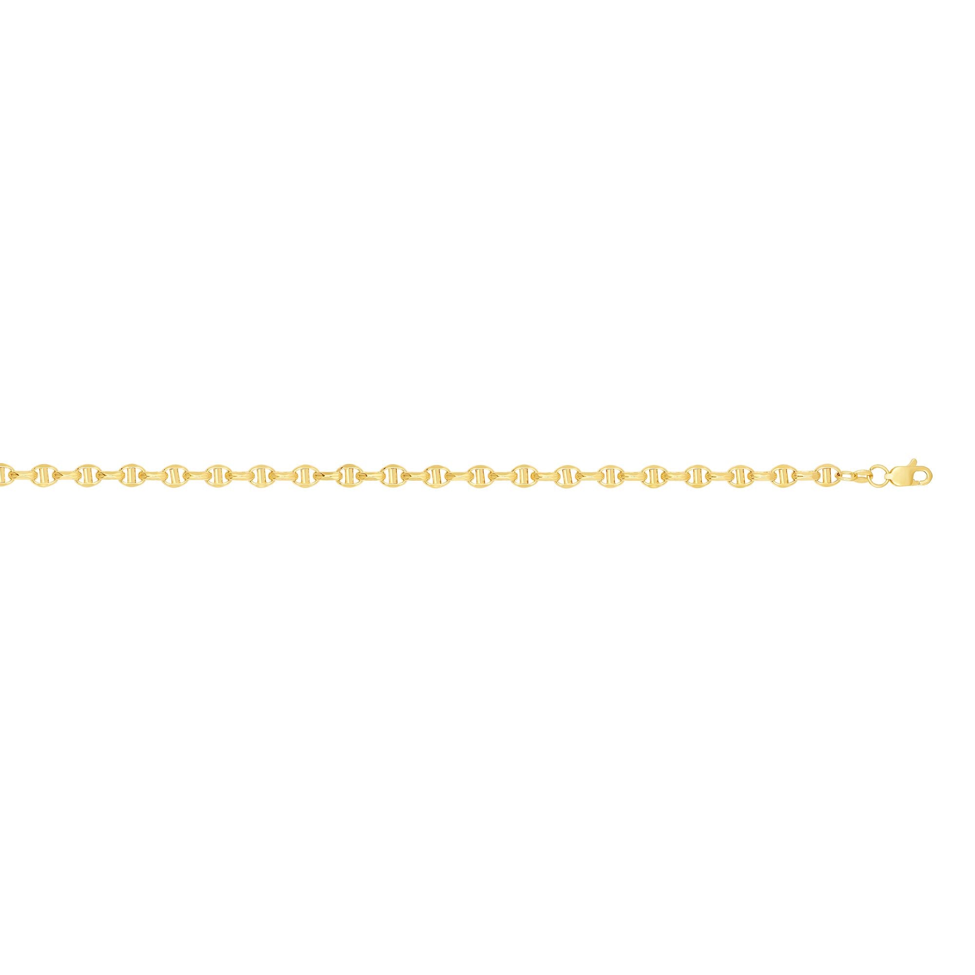 14K Yellow Gold 4.5mm Lite Anchor 24" Chain with Lobster Lock