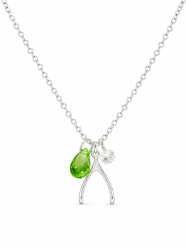 925 Sterling Silver Polished Wishbone Necklace