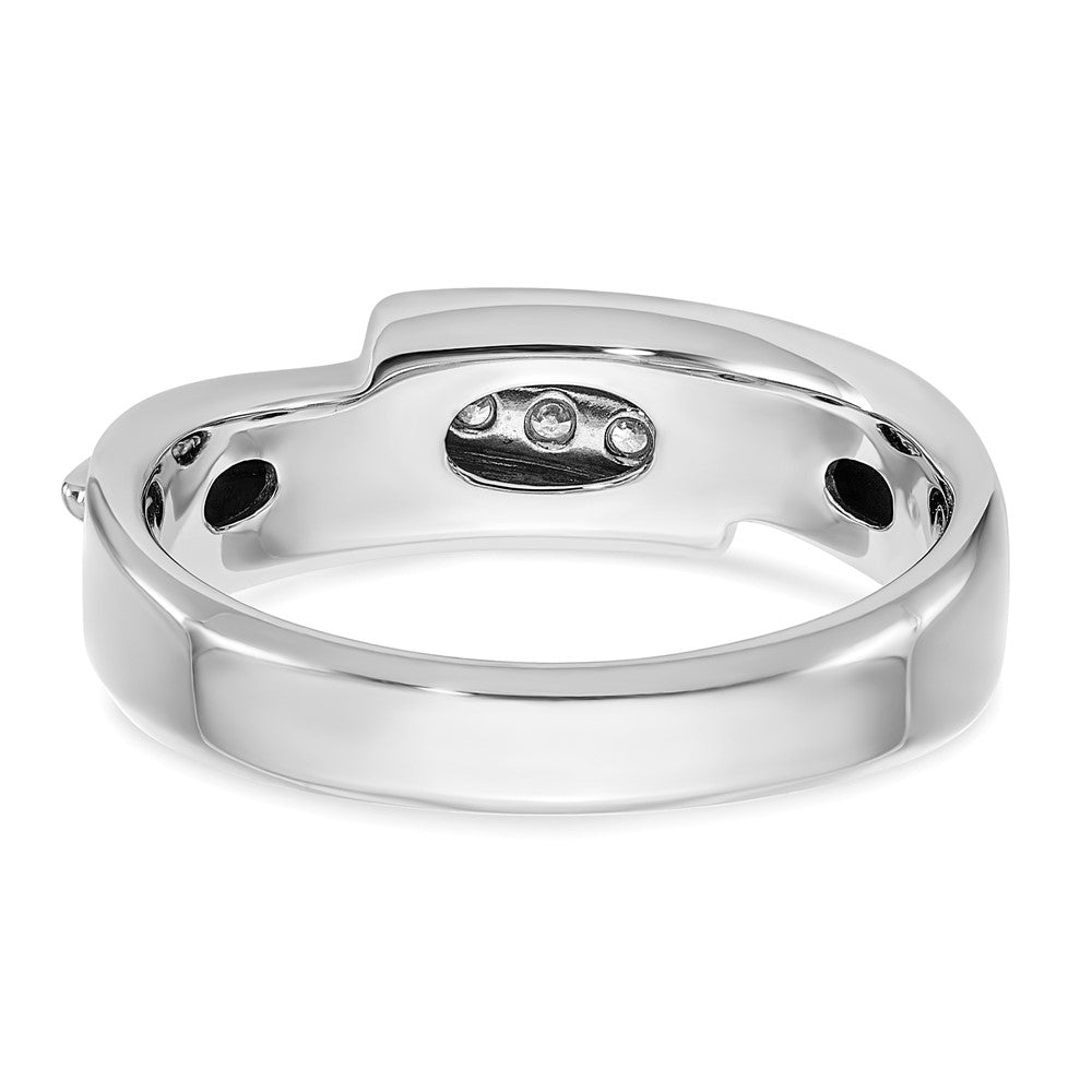 14k Two-tone IBGoodman Men's Polished 5-Stone Ring Mounting