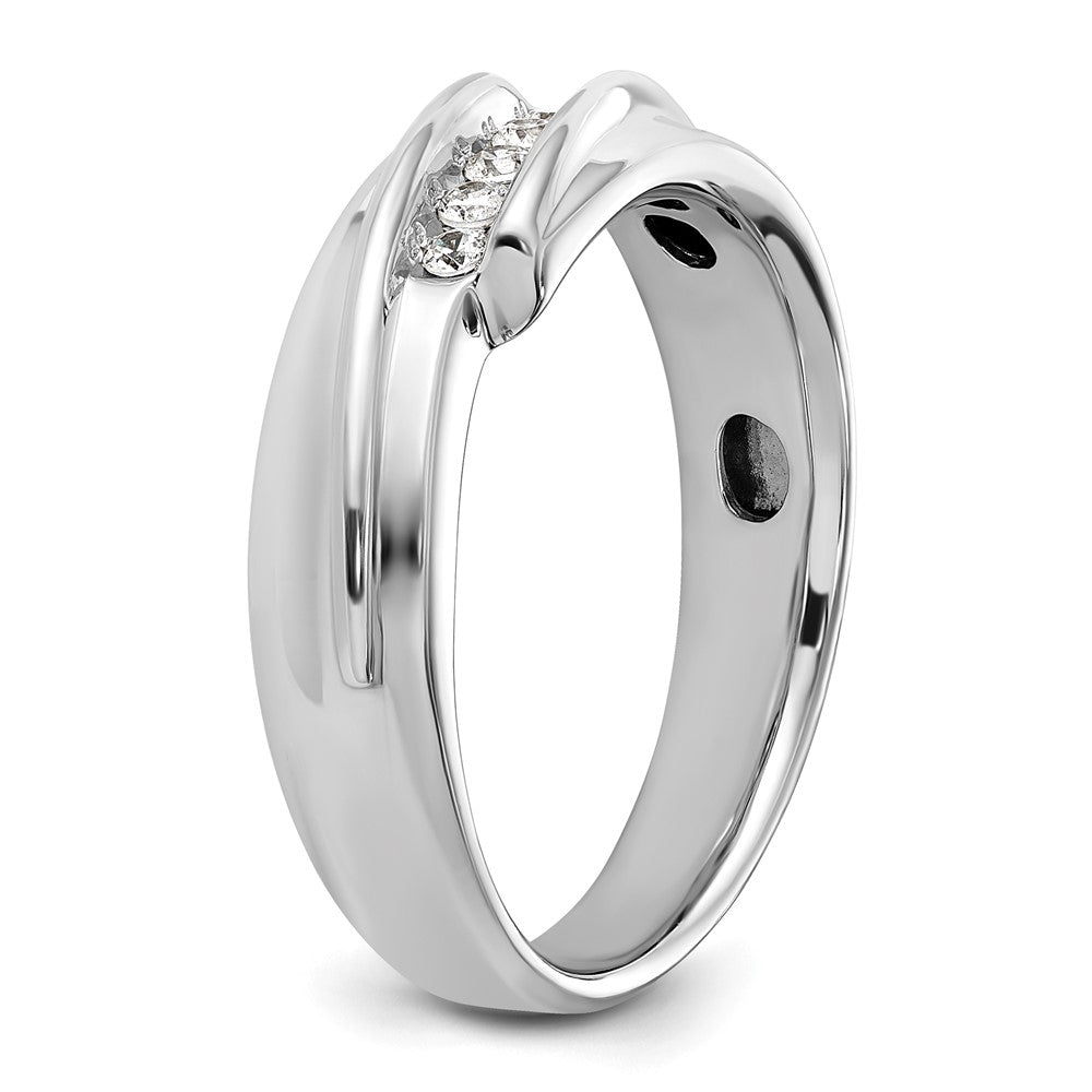 14k Two-tone IBGoodman Men's Polished 5-Stone Ring Mounting