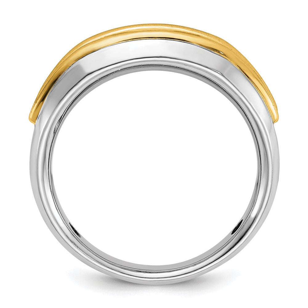 IBGoodman 14k Two-tone Men's Polished 5-Stone Ring Mounting