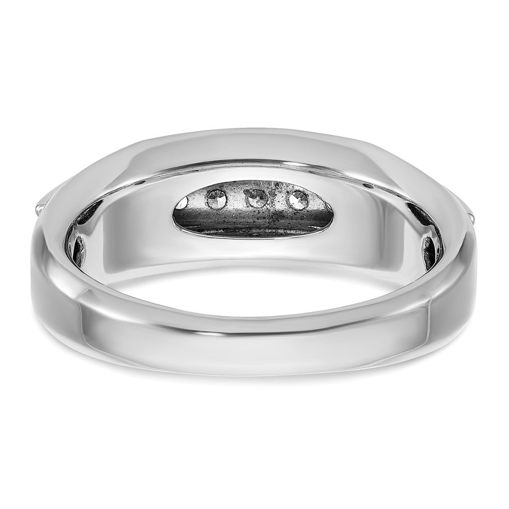 IBGoodman 14k Two-tone Men's Polished 5-Stone 1/4 Carat Lab Grown Diamond Ring