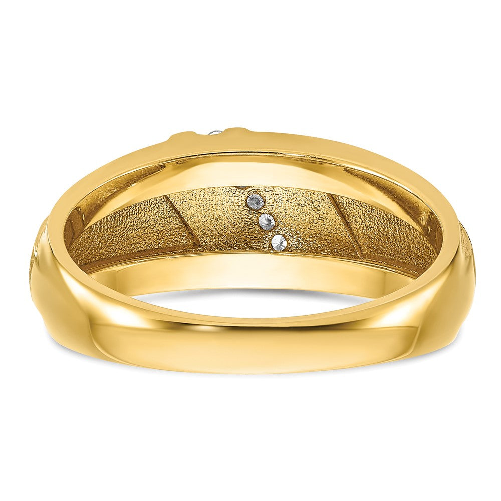 14k IBGoodman Men's Polished and Satin Ring Mounting