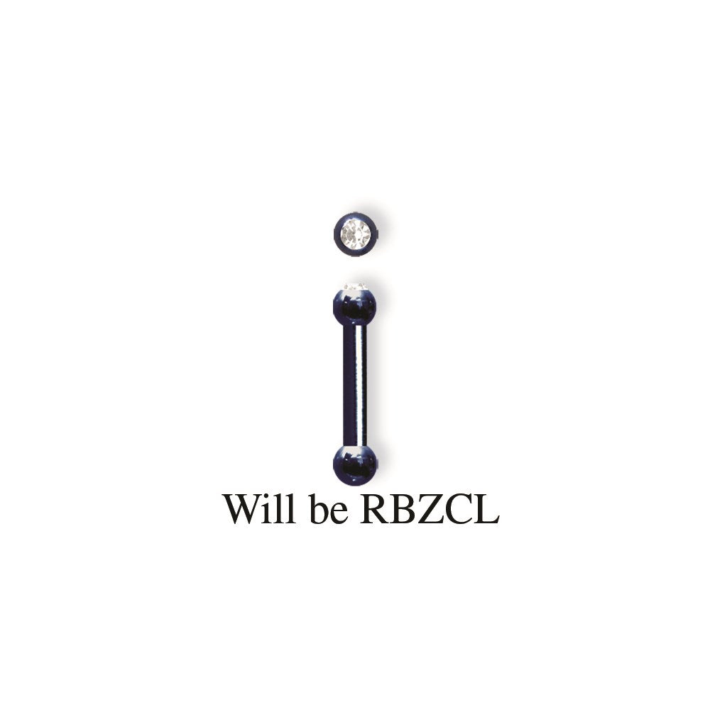 Plated SGSS BB w Press Fit Gem Ball 8G 5/8