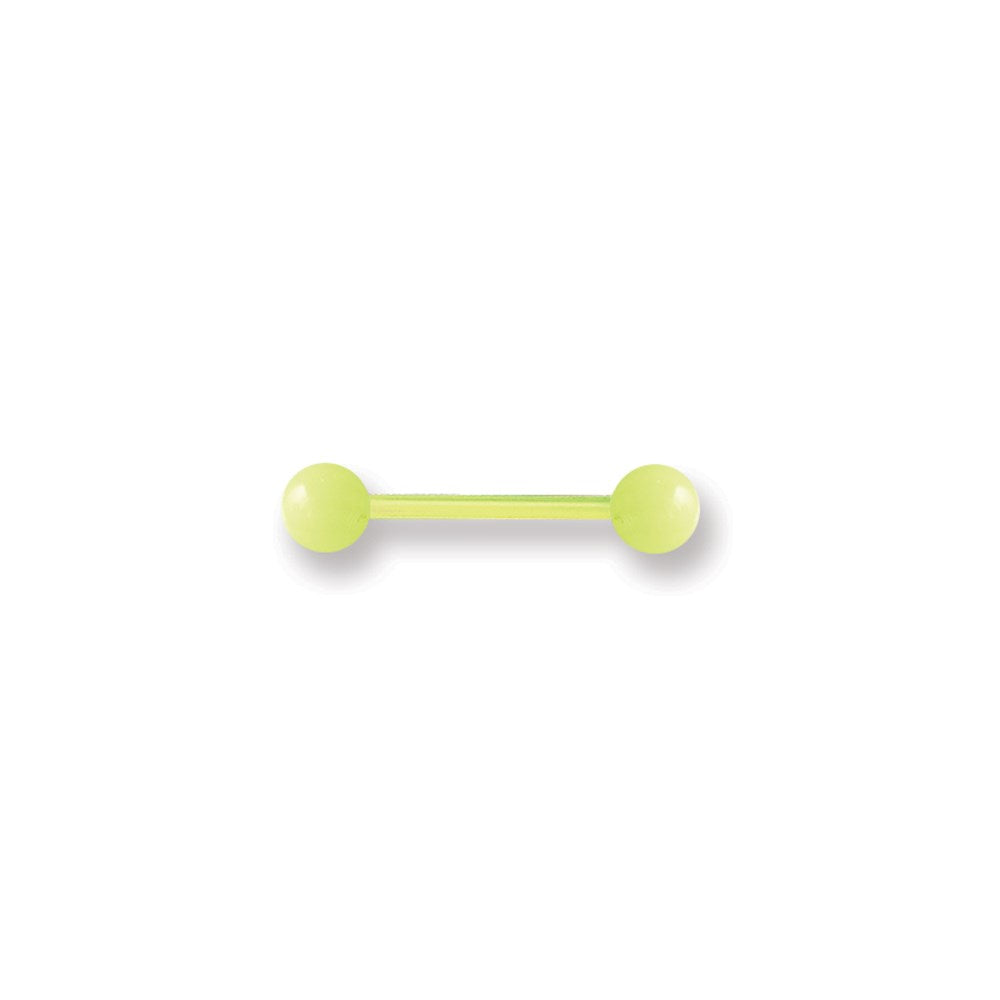 All Acrylic Flexi Shaft BB w Glow in Dark Acrylic Balls 14G (1.6mm) 5/8