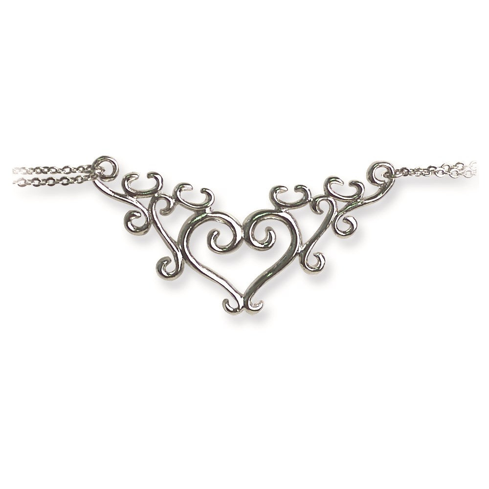 Back Belly Chains Vine Scrollwork Heart w Heart weight Small (Fits 24 t