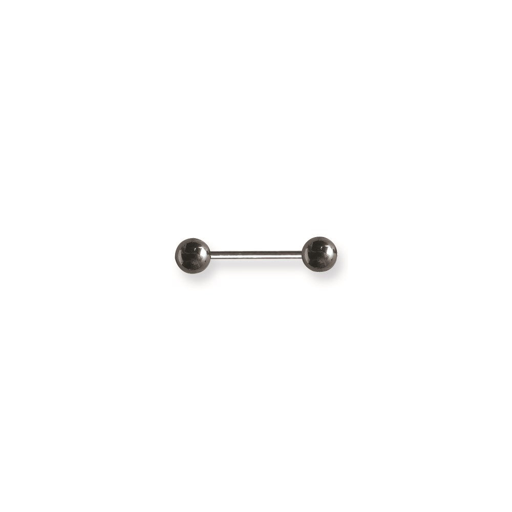 Plated SGSS BB 12G (2mm) 5/8 (15mm) Long w 6mm balls Black (ZR-DS11)