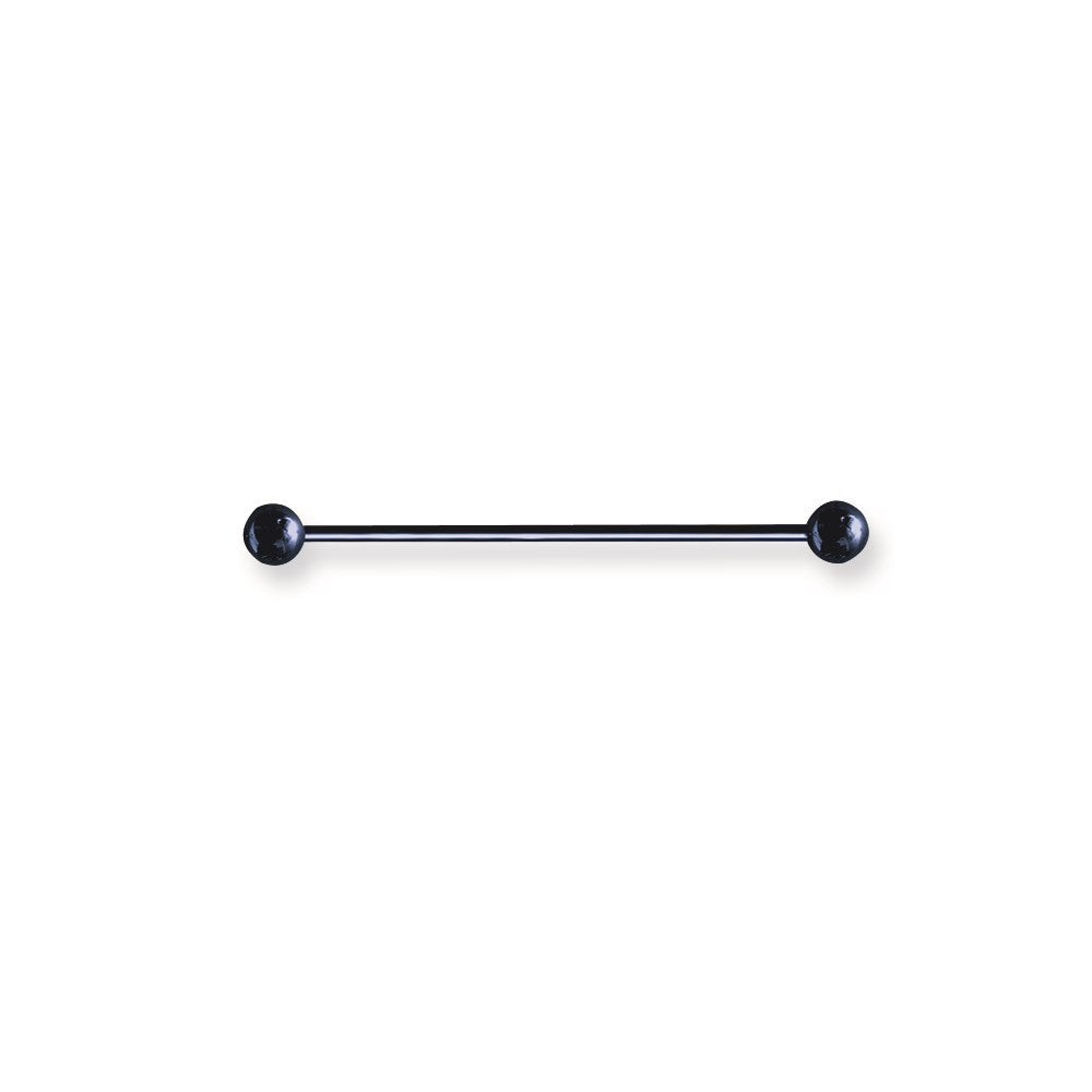 Plated SGSS BB 14G (1.6mm) 1.5 (39mm) Long Straight Plated BB w 5mm Bal