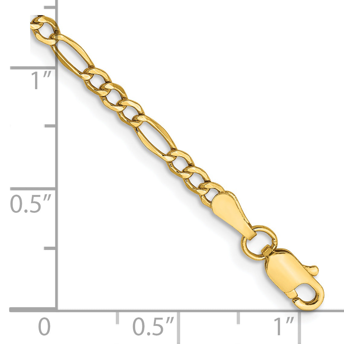 14k Yellow Gold 2.0MM Figaro Link Chains