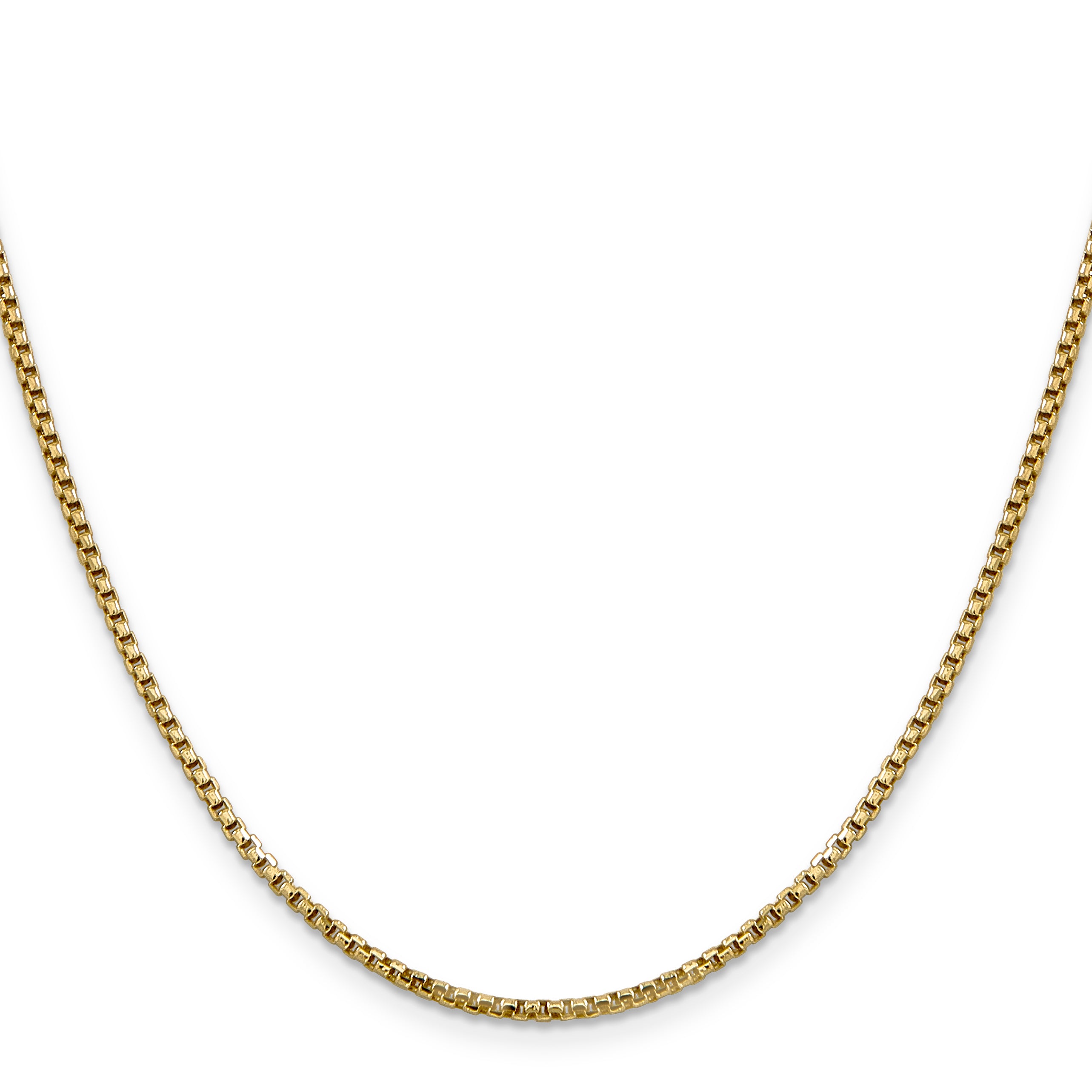 14K 24 Inch 1.75Mm Semi-Solid Round Box With Lobster Clasp Chain