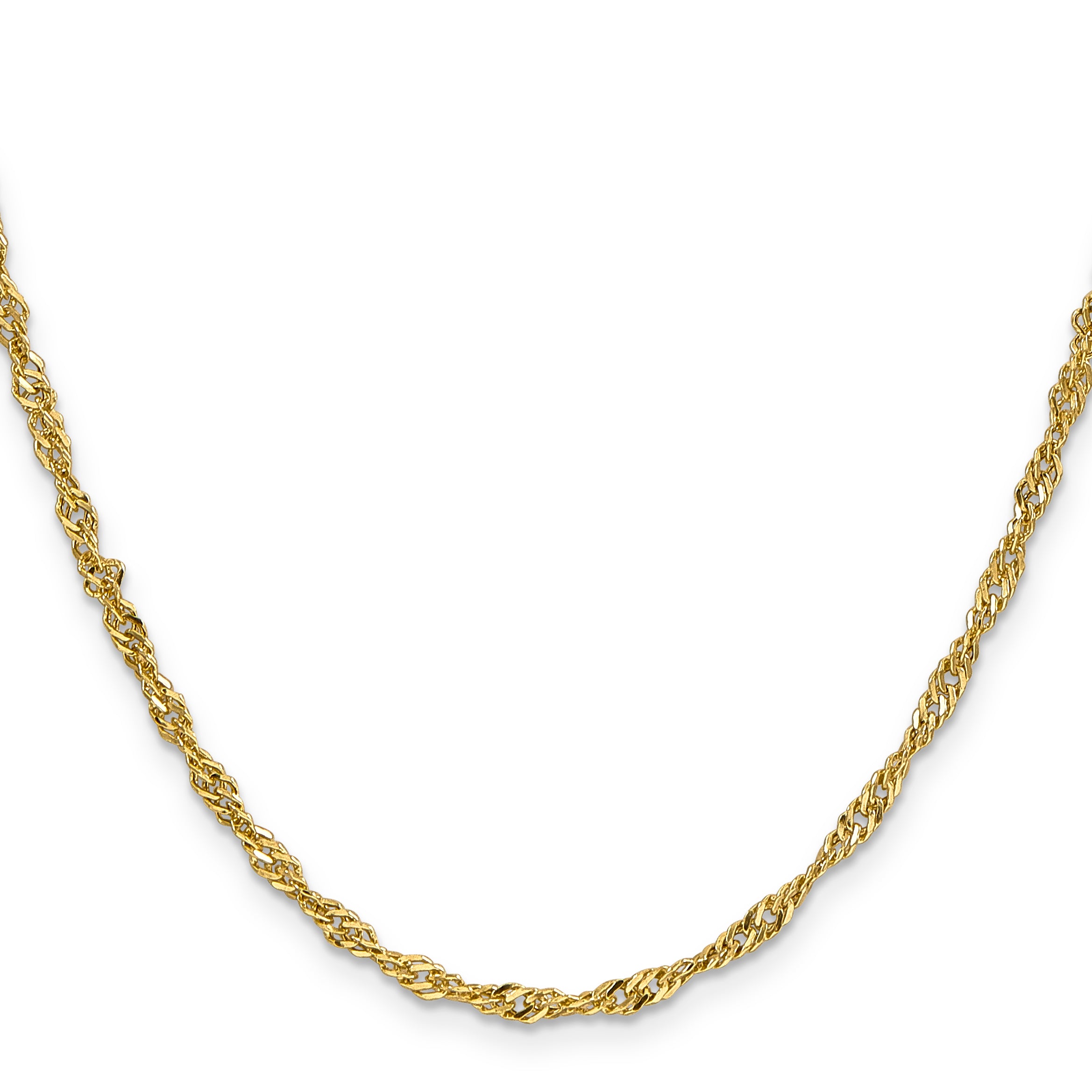 14K 20 Inch 2.75Mm Lightweight Singapore With Lobster Clasp Chain