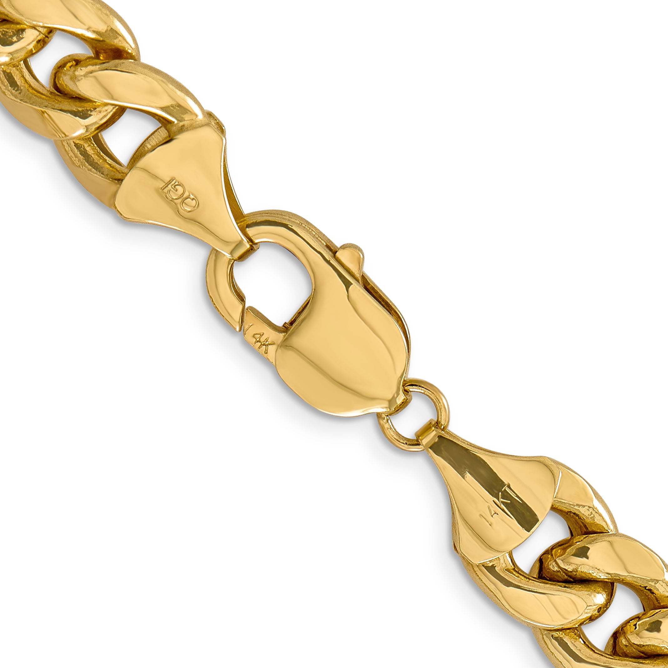 14K 22 Inch 11Mm Semi-Solid Miami Cuban With Lobster Clasp Chain