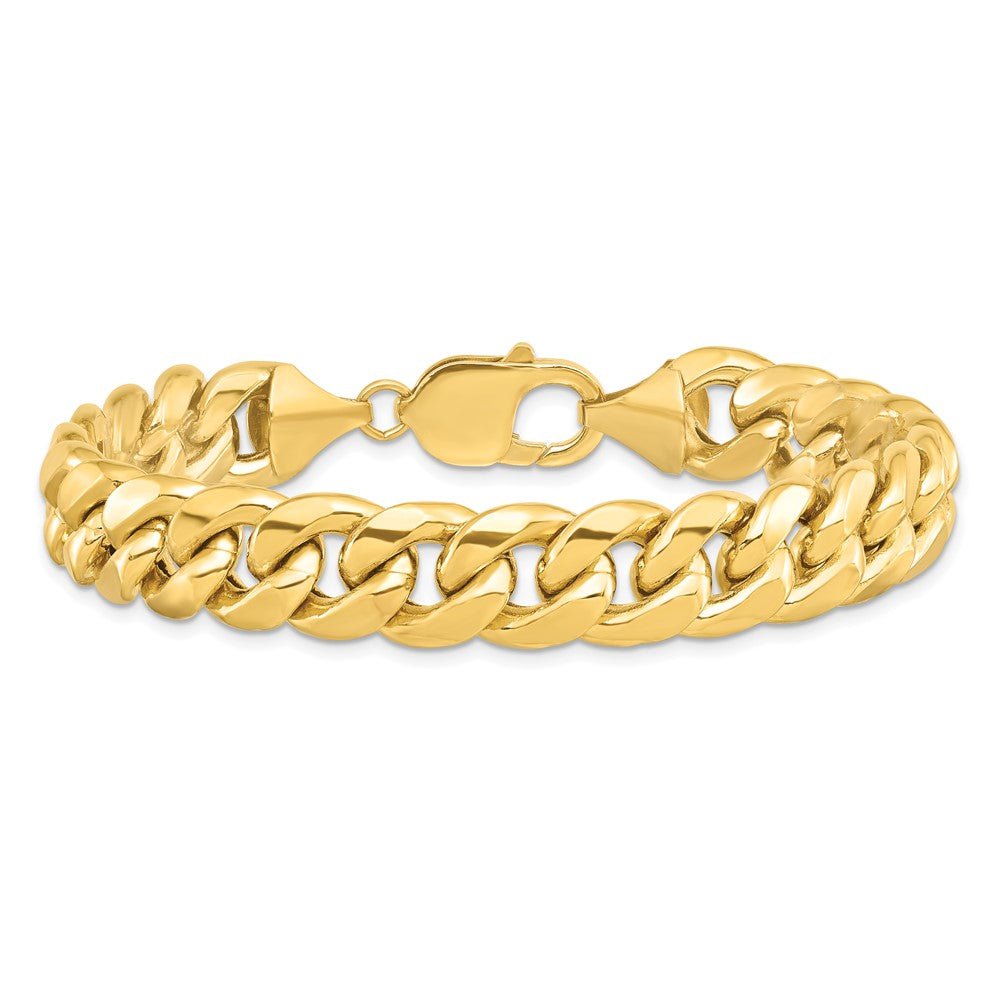 14K 9 inch 11mm Semi-Solid Miami Cuban with Lobster Clasp Chain