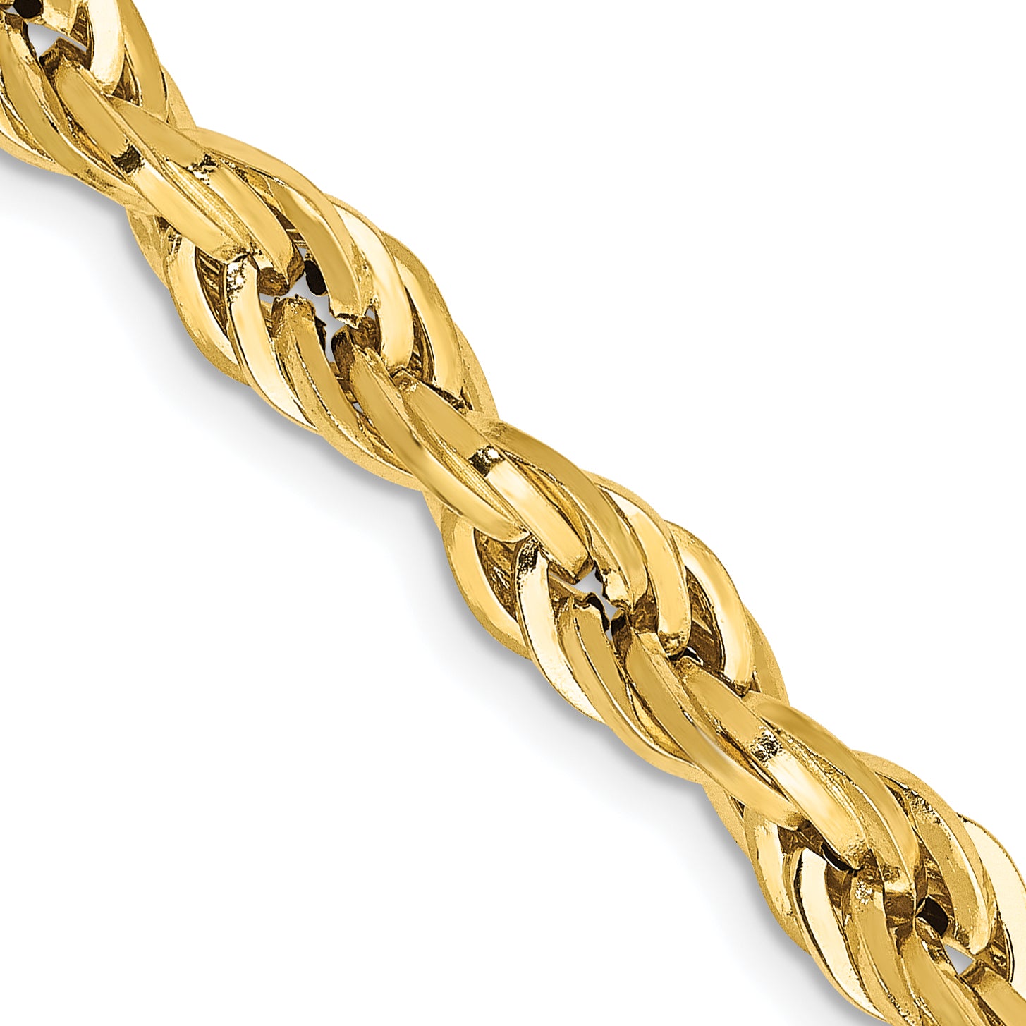 14K 16 Inch 5.4Mm Semi Solid Rope With Lobster Clasp Chain