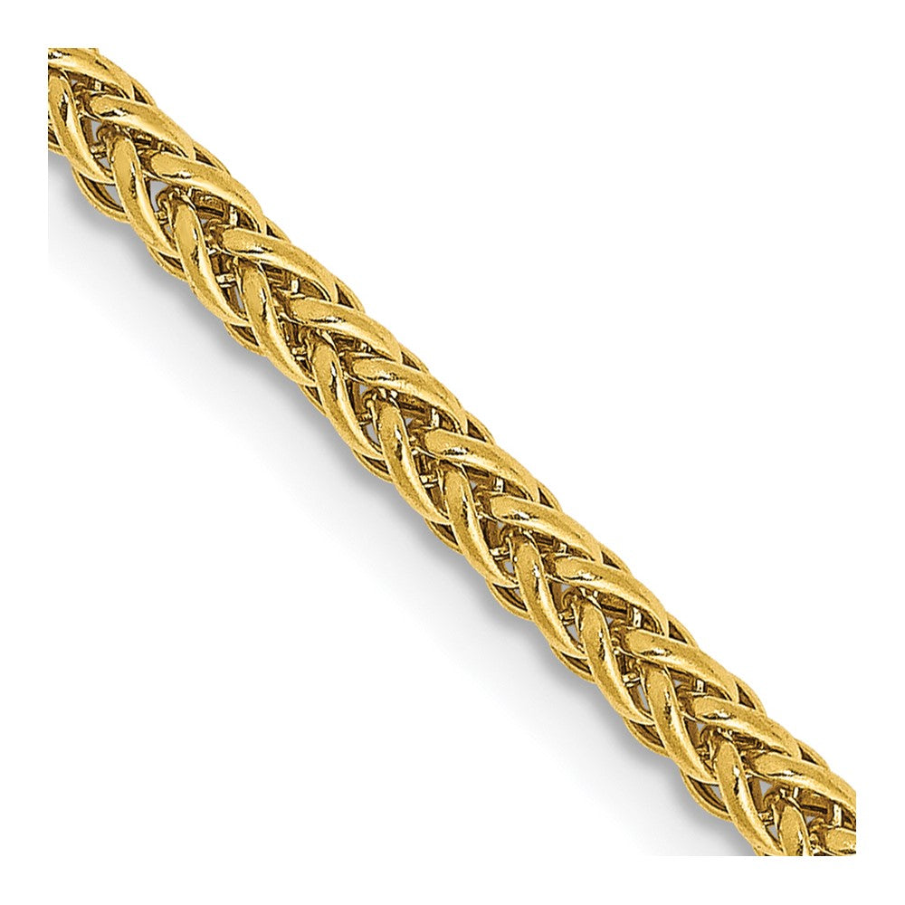 14K 18 inch 2.35mm Semi-Solid 3-Wire Wheat with Lobster Clasp Chain