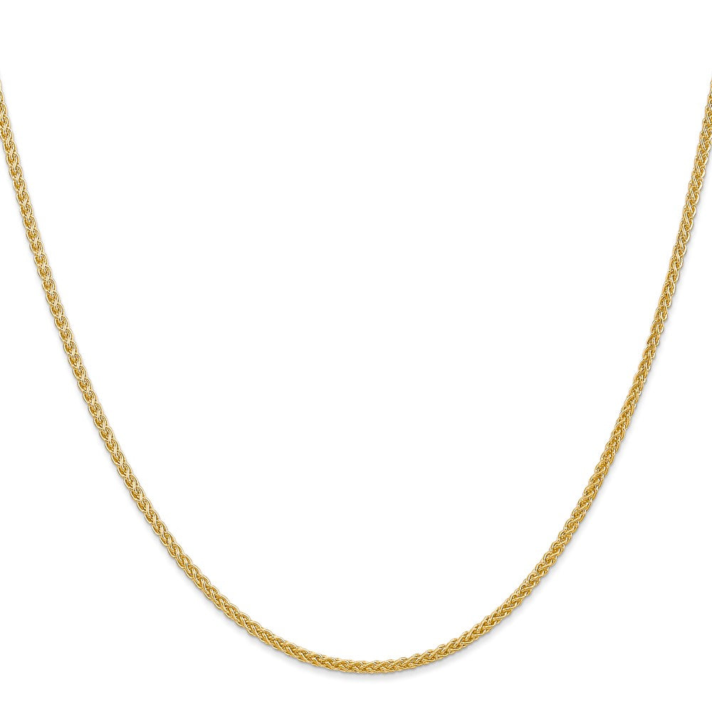 14K 20 inch 2mm Semi-Solid Wheat with Lobster Clasp Chain