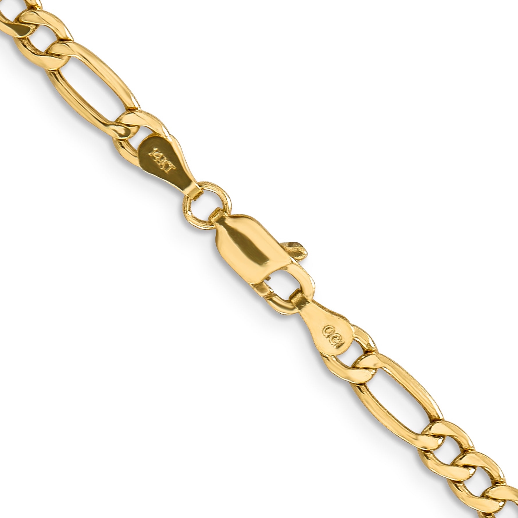 14K 18 Inch 4.2Mm Semi-Solid Figaro With Lobster Clasp Chain