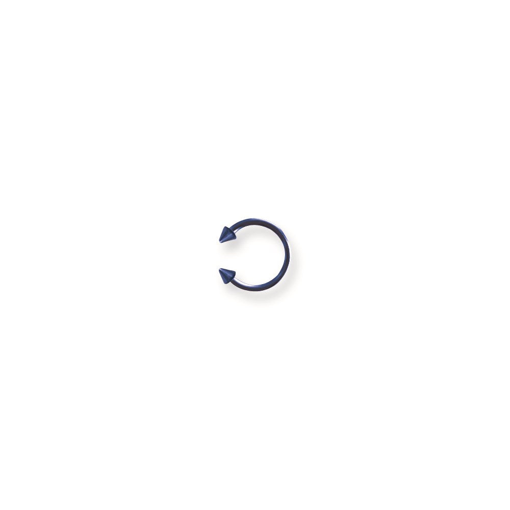 Plated SGSS Circ BB w Cones 18G (1mm) 3/8 (10mm) Long 3x3mm Cone Ends C