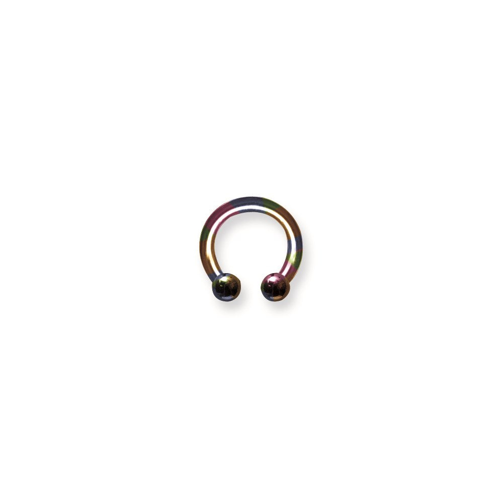 Solid Titanium Circ BB 10G (2.6mm) 1/2 (13mm) Dia w 5mm Balls Rainbow