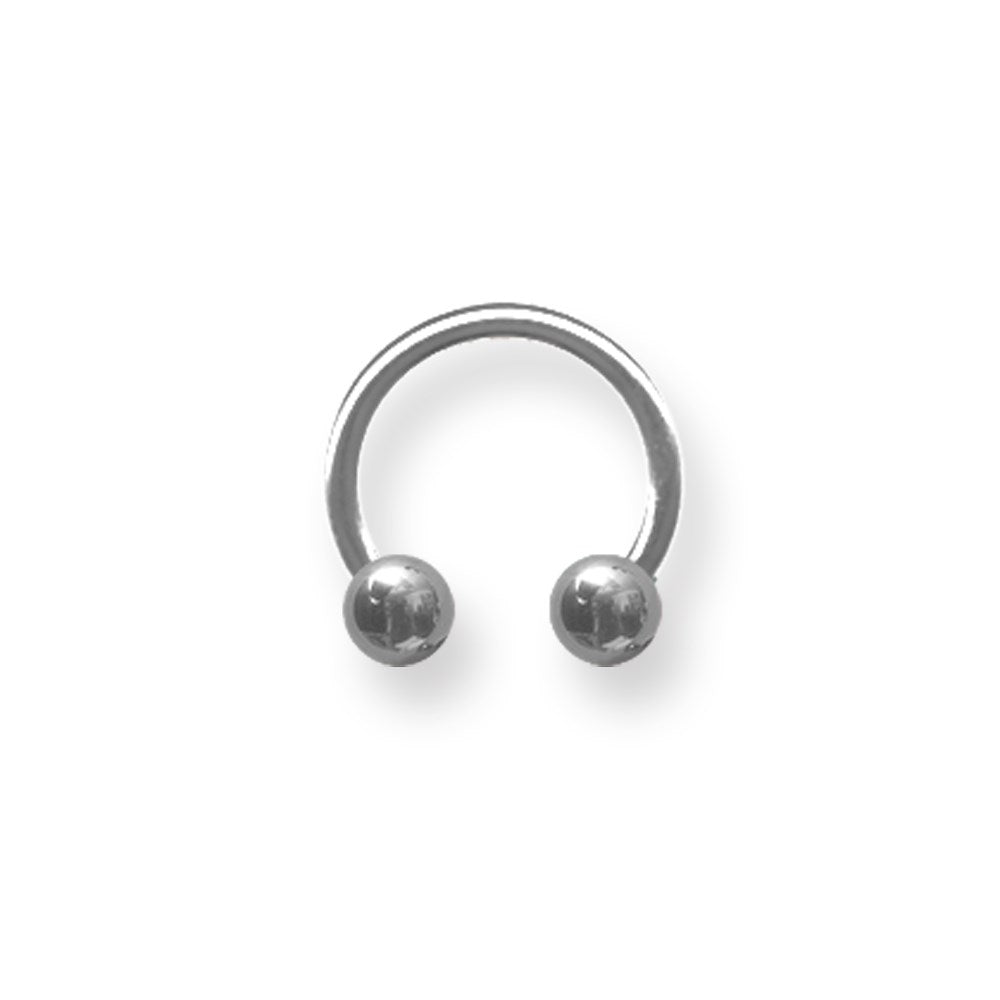 Solid Titanium Circ BB 16G (1.3mm) 3/8 (10mm) Dia w 4mm Balls Uncolored