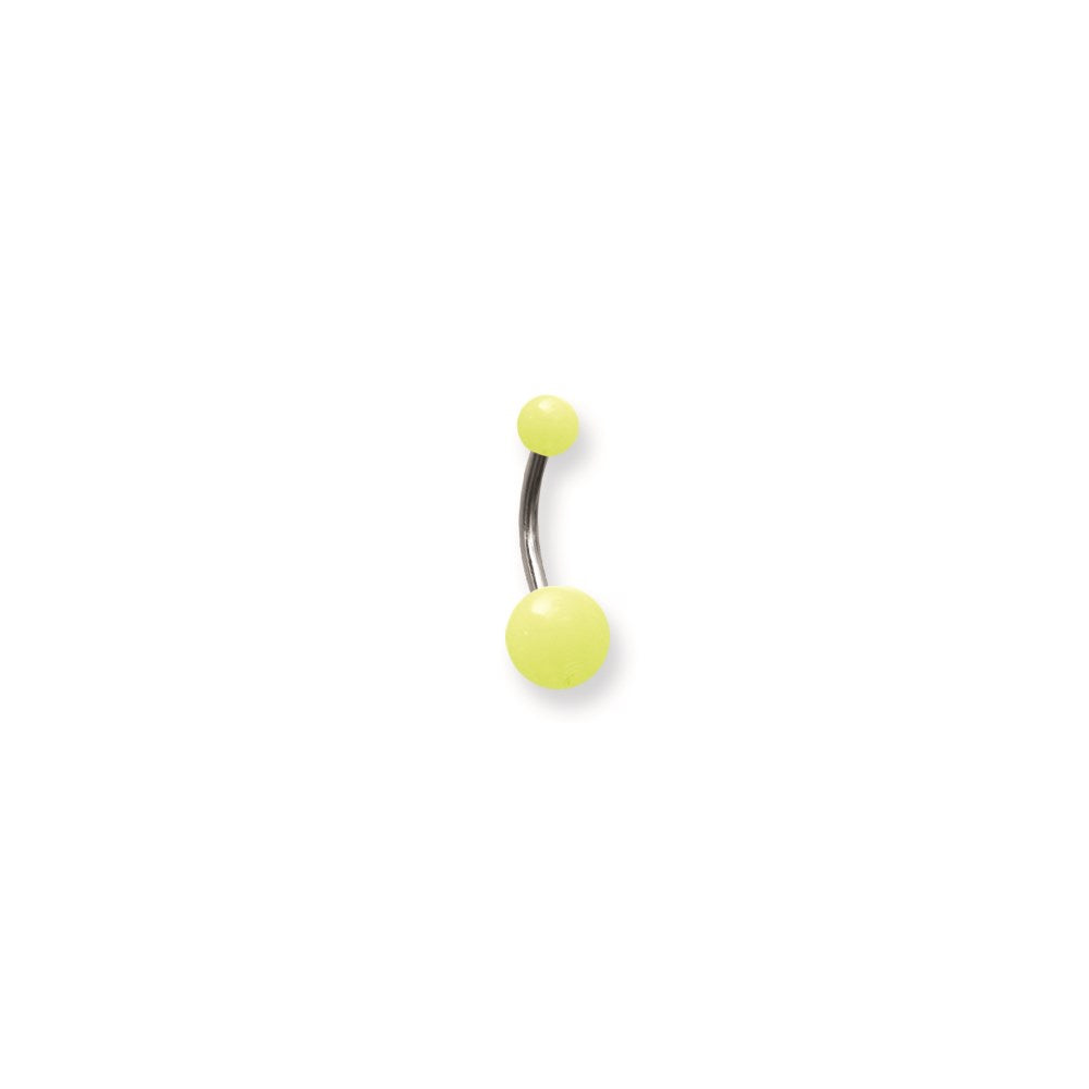 SGSS Curv BB w Glow in Dark Acrylic Balls 14G (1.6mm) 7/16 (12mm) Long