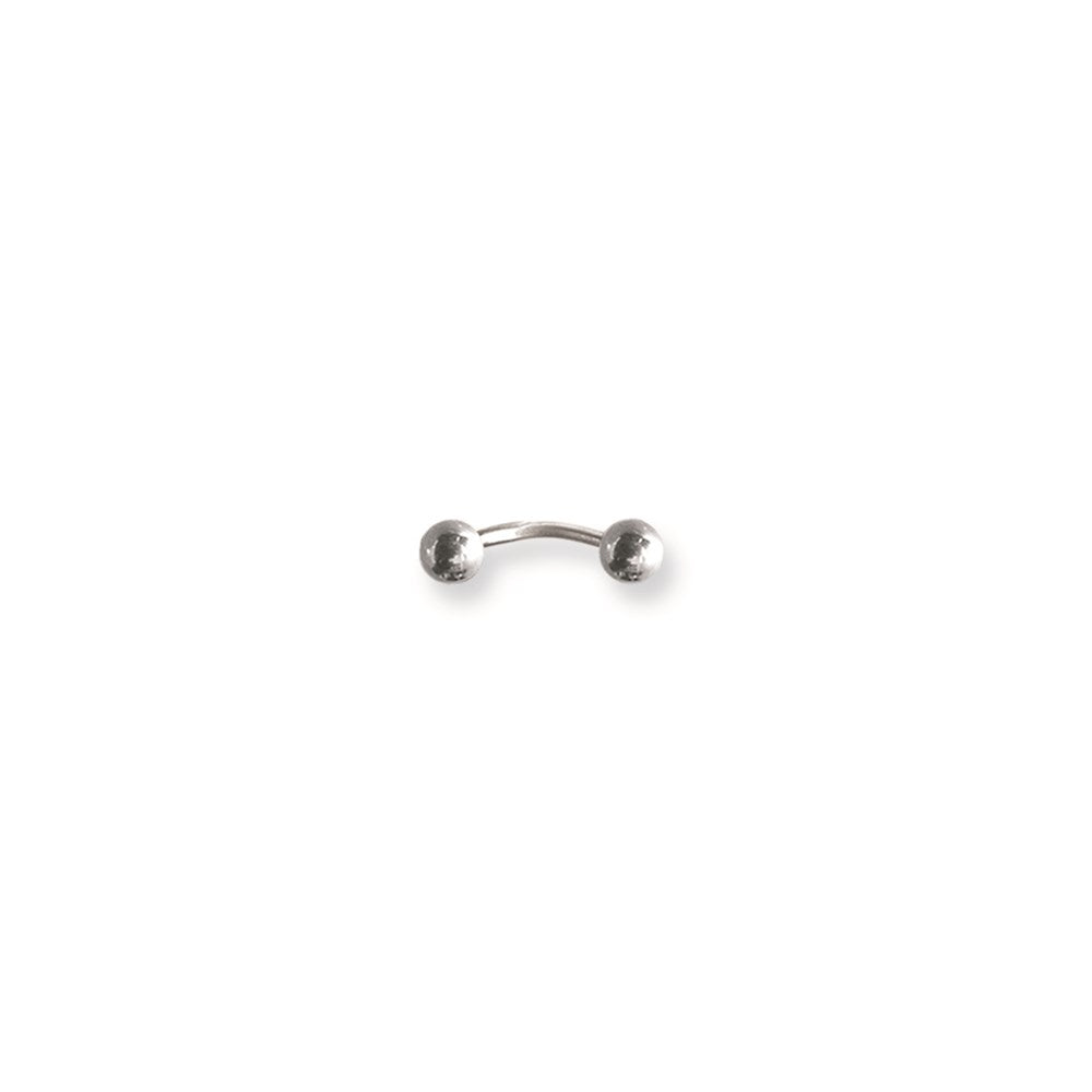 SGSS Curv BB w Stl Balls 14G (1.6mm) 3/8 (10mm) Long w 5mm Ball Ends