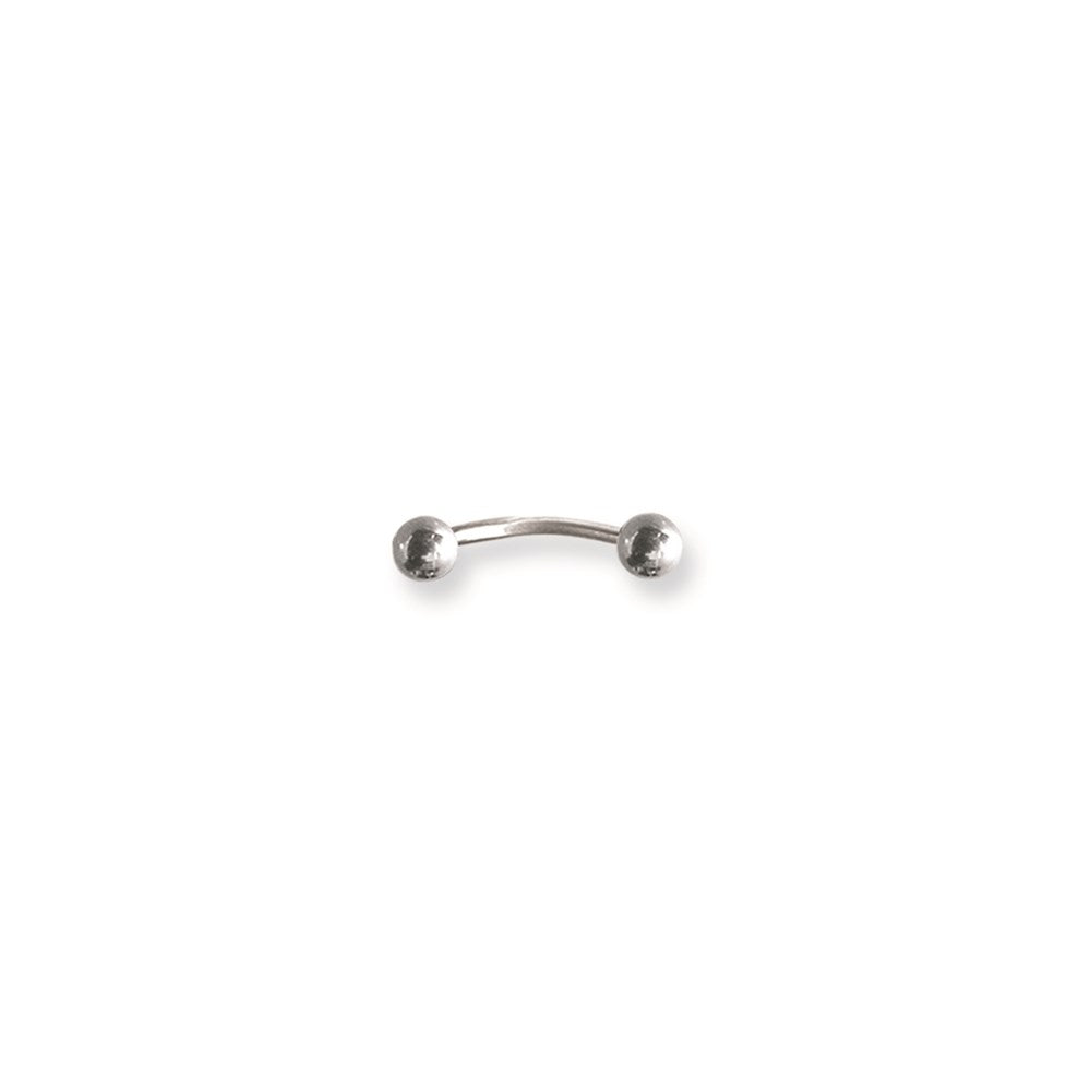 SGSS Curv BB w Stl Balls 14G (1.6mm) 1/2 (13mm) Long w 5mm Ball Ends