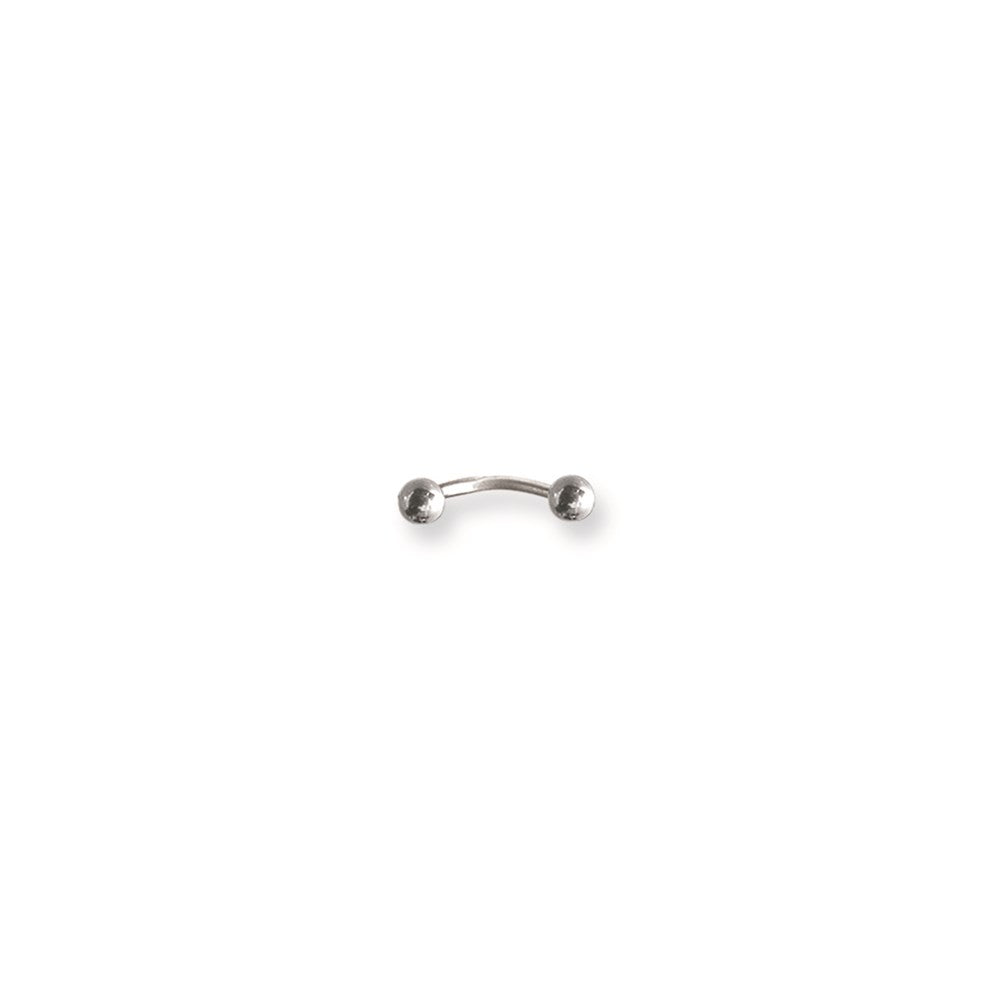 SGSS Curv BB w Stl Balls 16G (1.3mm) 3/8 (10mm) Long w 4mm Ball Ends Th