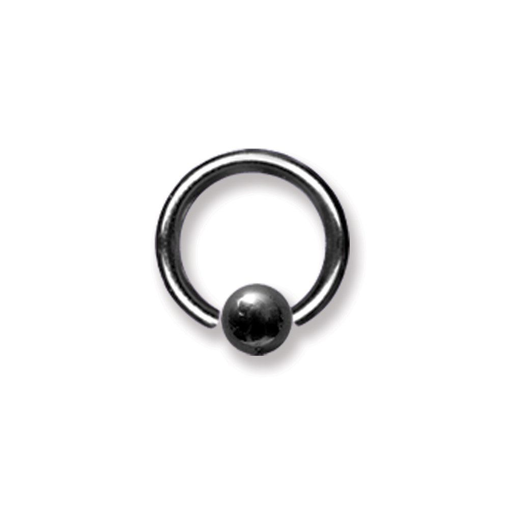 14G (1.6mm) 5/16 (8mm) Long w/ 4mm Ball Black (ZR-DS11) 14G (1.6mm) 5/1