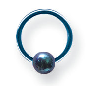 18G (1Mm) 5/16 (8Mm) Dia W 4Mm Ball Cobalt Blue Titanium 18G (1Mm) 5/16