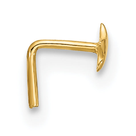 14K 22 Gauge Polished Star Nose Stud