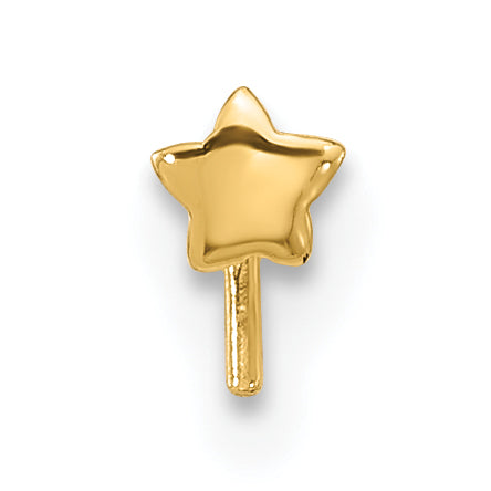 14K 22 Gauge Polished Star Nose Stud