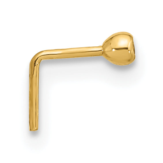 14K 23 Gauge 2.2Mm Cz Nose Stud