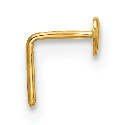 14K 22 Gauge Polished Heart Nose Stud
