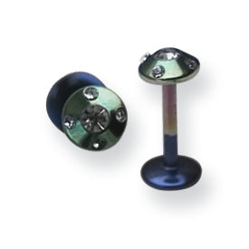 316L Srg Gr Sstl 16G 5/16In.4Mm 5-Clr Czs Rainbo Cone Labret