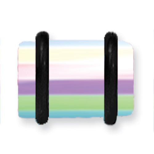 Acrylic Uv Sensitive Layered Plug W 2 Black O-Rings 0G (8.2Mm) 1/2 (13M