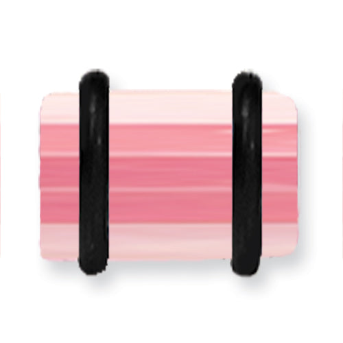 Acrylic Uv Sensitive Layered Plug W 2 Black O-Rings 0G (8.2Mm) 1/2 (13M