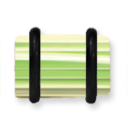 Acrylic Uv Sensitive Layered Plug W 2 Black O-Rings 0G (8.2Mm) 1/2 (13M