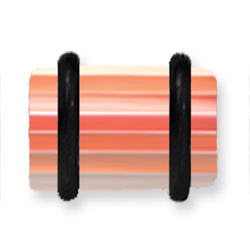 Acrylic Uv Sensitive Layered Plug W 2 Black O-Rings 0G (8.2Mm) 1/2 (13M